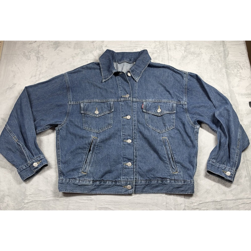 Levi's Women's Oversized Denim Trucker Jacket Size M | Cotton Hemp